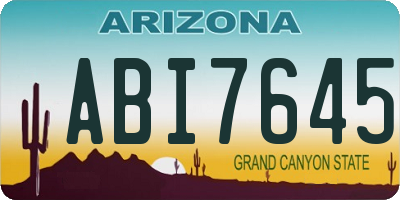 AZ license plate ABI7645