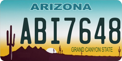 AZ license plate ABI7648