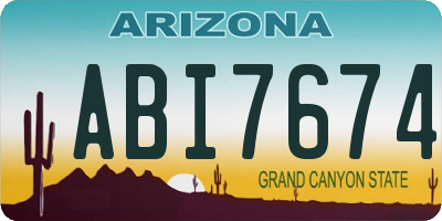 AZ license plate ABI7674