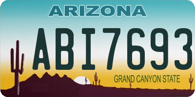 AZ license plate ABI7693
