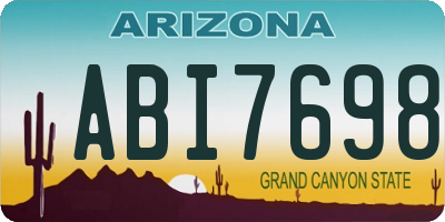 AZ license plate ABI7698