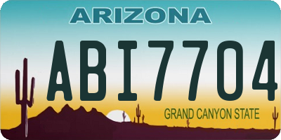 AZ license plate ABI7704