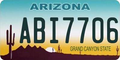 AZ license plate ABI7706