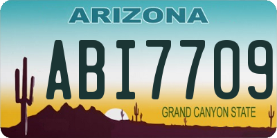 AZ license plate ABI7709