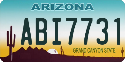 AZ license plate ABI7731