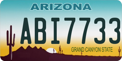 AZ license plate ABI7733