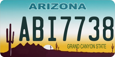 AZ license plate ABI7738