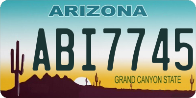 AZ license plate ABI7745
