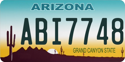 AZ license plate ABI7748