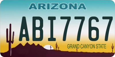 AZ license plate ABI7767