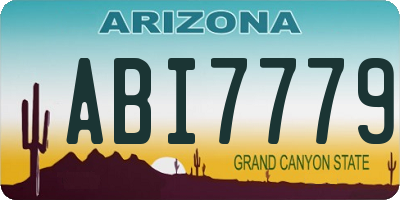AZ license plate ABI7779