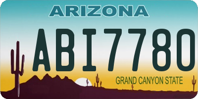 AZ license plate ABI7780