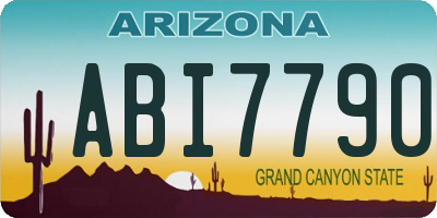 AZ license plate ABI7790