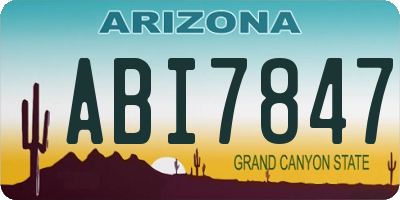 AZ license plate ABI7847