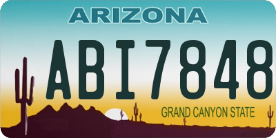 AZ license plate ABI7848