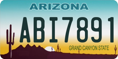 AZ license plate ABI7891