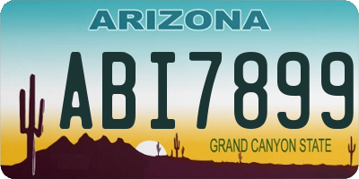 AZ license plate ABI7899