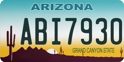 AZ license plate ABI7930