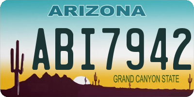AZ license plate ABI7942