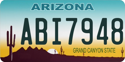 AZ license plate ABI7948