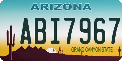 AZ license plate ABI7967