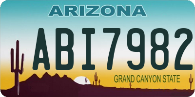 AZ license plate ABI7982