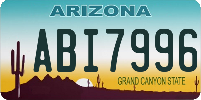 AZ license plate ABI7996