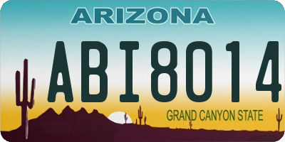 AZ license plate ABI8014