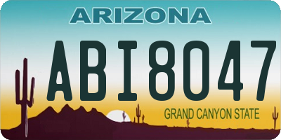 AZ license plate ABI8047