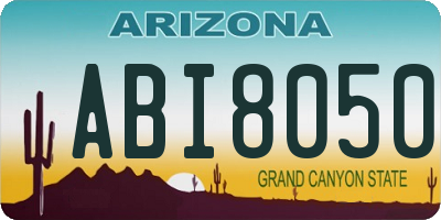 AZ license plate ABI8050
