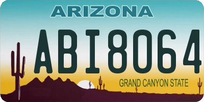 AZ license plate ABI8064