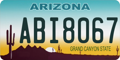 AZ license plate ABI8067