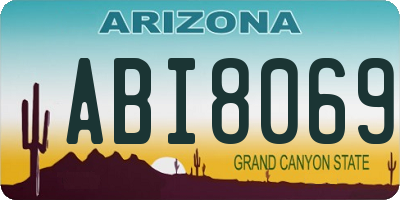 AZ license plate ABI8069