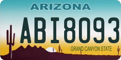 AZ license plate ABI8093