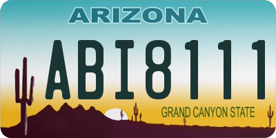 AZ license plate ABI8111