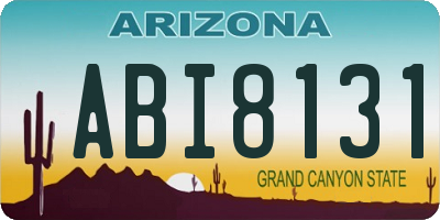 AZ license plate ABI8131