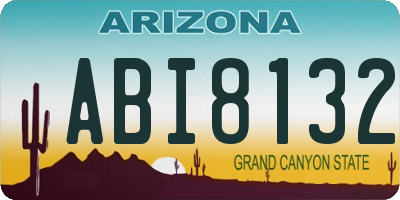 AZ license plate ABI8132