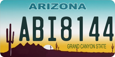 AZ license plate ABI8144