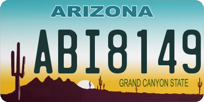 AZ license plate ABI8149