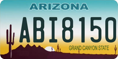 AZ license plate ABI8150