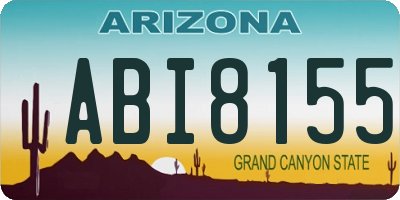 AZ license plate ABI8155