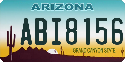 AZ license plate ABI8156