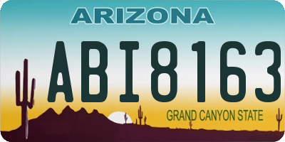 AZ license plate ABI8163