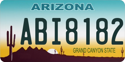 AZ license plate ABI8182