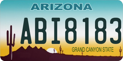 AZ license plate ABI8183