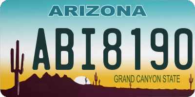 AZ license plate ABI8190