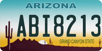 AZ license plate ABI8213