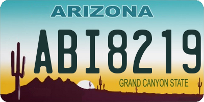 AZ license plate ABI8219