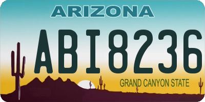 AZ license plate ABI8236
