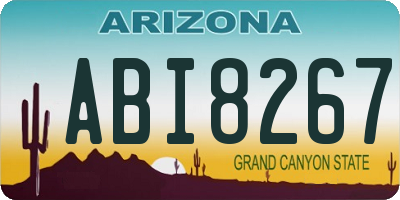 AZ license plate ABI8267